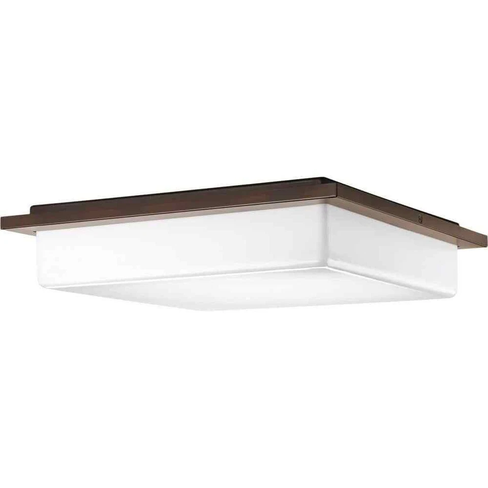Progress Lighting 18 in. Transit 3-Light Antique Bronze LED Flush Mount - Image 2 of 4