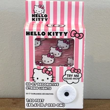 Hello Kitty Decorative String Lights Pink 20 Count 7.22 Feet NEW