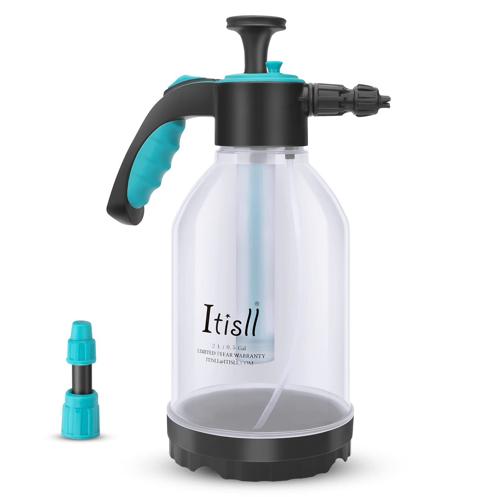 Manual Garden Sprayer Foam Nozzle Hand Lawn Pressure Pump Sprayer Safety Valv...