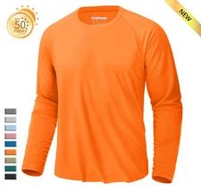 UPF50+ Men's Sun Protection Long Sleeve T-Shirt Quick Drying Performance Shirts