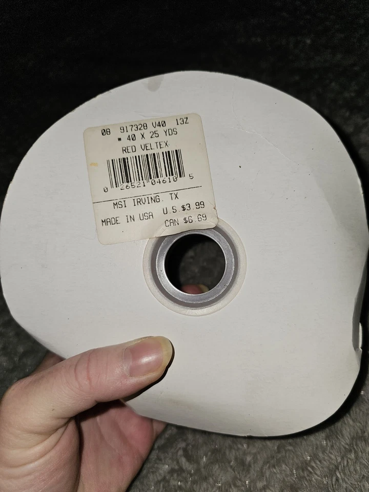 Berwick Veltex Flocked Poly Craft Ribbon, 2-1/2-Inch Wide by 25-Yard Spool, Red - Image 4 of 4