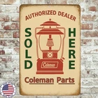 Coleman Parts Sold Here Vintage Authorized Tin Metal Signs Home Décor 8x12
