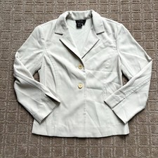 BCBG MaxAzria VTG Y2K Blazer Jacket Women's 4 Stone Beige Split Sleeve Career