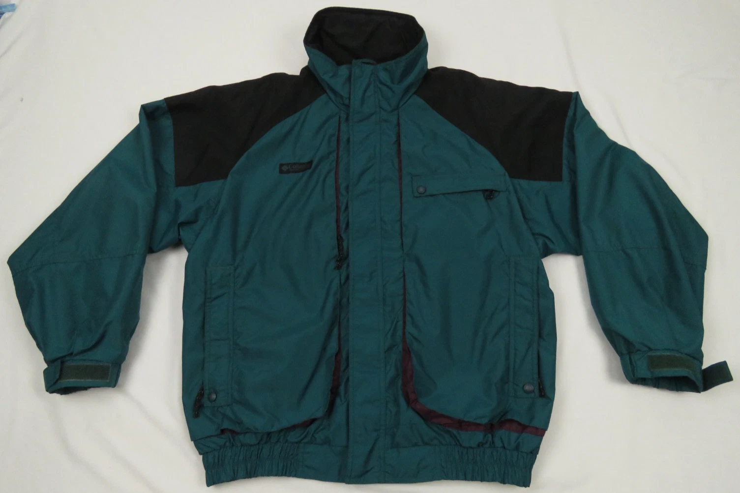 Columbia 4 in 1 Powder Keg Wind Rain Snow Ski Mens Full Zip Snap Coat Jacket L