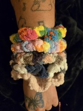 Multicolor Fabric Stretchable Scrunchies Hair Ties Set for Women, All Hair Types