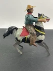 Vintage Bucking Bronco Horse Tin Litho Windup Toy Cowboy Rider Gunthermann/Marx?