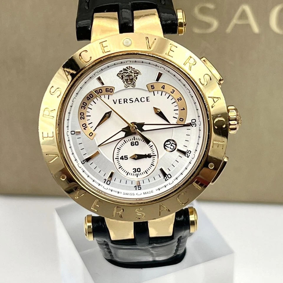 Versace V-race Reloj Hombre Cronógrafo Bisel de Repuesto Accesorios Kit Hecho en Suiza Foto 3 de 4