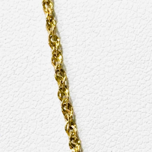 14K Yellow Gold Rope Chain Necklace, 585 OE Italy, 17-1/2"x 1.5mm,   2.80g