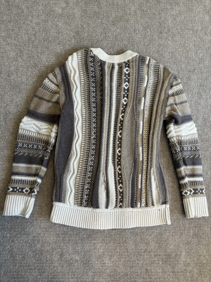 Abercrombie Kids Cable Knit Sweater Boys 5/6 Brown Crewneck Pullover Coogi - Image 2 of 4