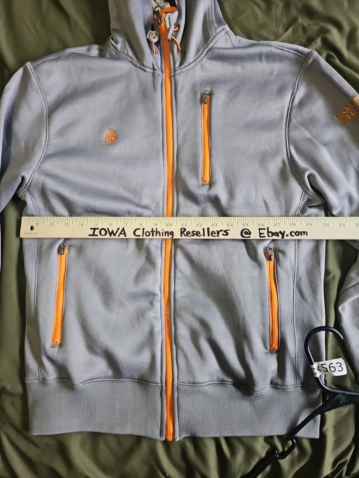 Legendary Whitetails Men's Small Gray Jacket Coat Full Zip Built-in Face Mask - Image 2 of 4