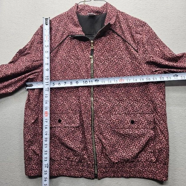 Chico's Women's Size Small Pink Black Leopard Print Zip-Up Jacket - Image 4 of 4