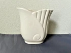 Vintage, American Art Pottery, Vase, McCoy type, Glossy White, Art Deco, USA