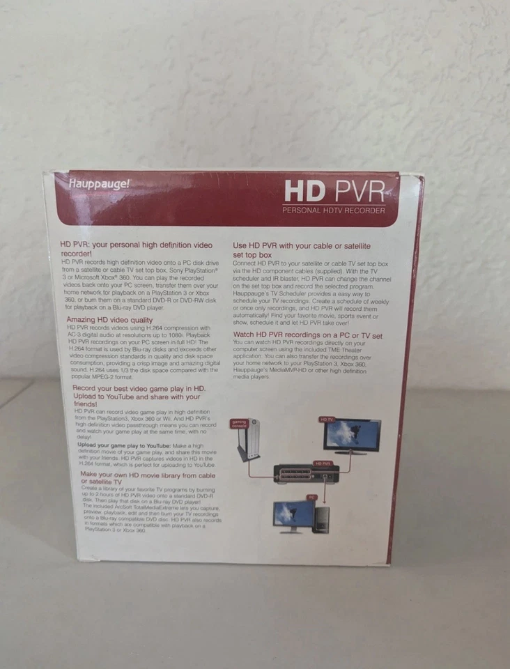 Hauppauge HD-PVR 1212 Black High Definition Personal HDTV Video Recorder NEW - Image 3 of 4