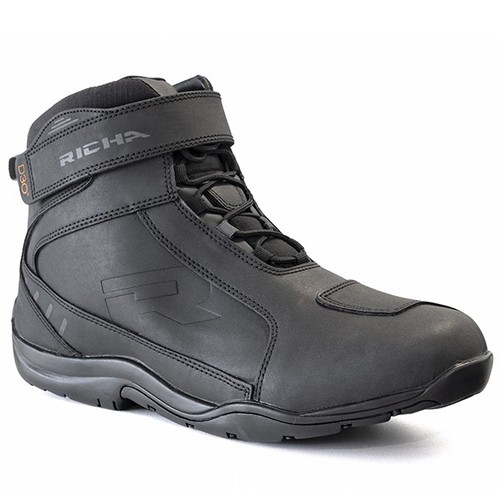 Botines blindados impermeables RICHA RUSH D30 negros para motocicleta/scooter - Imagen 2 de 9