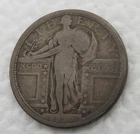 1917 D Type 1 Standing Liberty Quarter - Fine+ - Lower Mintage Dark Toning