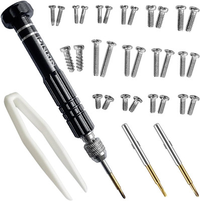 Eye Glass Repairing Kit, S2 Steel Screwdriver with 15 Types of Screws