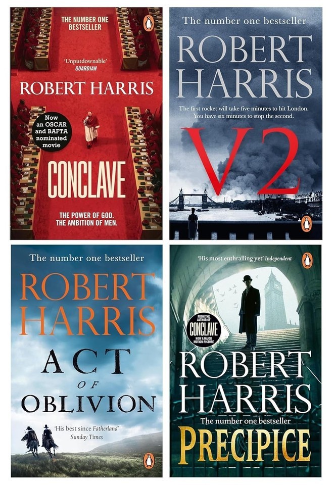 Robert Harris Collection 4 Books Set Conclave, V2, Precipice, Act of Oblivion