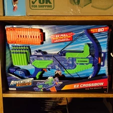 Adventure Force EZ Pull CROSSBOW Clip feed Blaster With 20 Accu-Blast Darts New