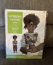 Shipwrecked Pirate Baby Costume 3 Piece Size 6-12 Months Halloween