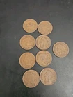 9 Indian Head Cent Penny Lot 1897,1898,1899,1900,1901,1905,1906,1907, 1908