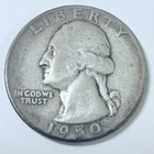 1950 Washington Silver Quarter 90% Silver Circulated Coin #5735