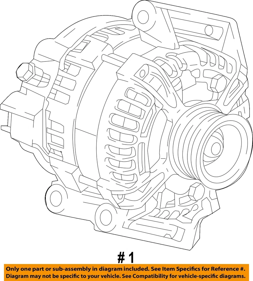 Used Alternator fits: 2018 Gmc Terrain 2.0 Grade B Foto 4 de 4