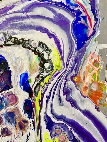 KienleArts Original Acryl Gemälde 80x100 abstrakt farbenfroh Unikat Wandbild 407 - Bild 2 von 10