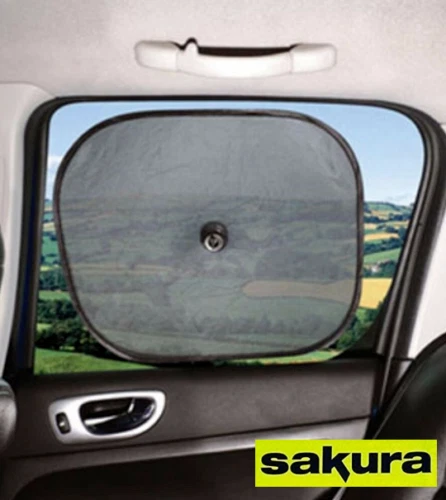 2 X Sakura Parasol Plegable Coche Ventana Lateral Protector Solar Coche Cámper 44cm x 36cm - Imagen 2 de 3