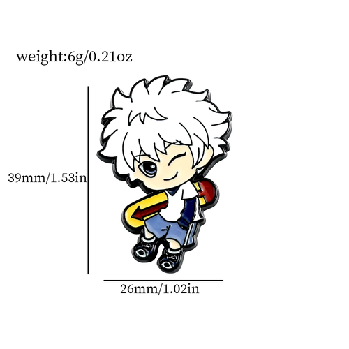 Set of 5 Hunter X Hunter Pin Badges Enamel Gon Killua Kurapika Hisoka Leorio - Picture 10 of 12