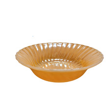 Fire King Peach Luster Bowl 8" Shell Round Vegetable Serving USA Made Vintage
