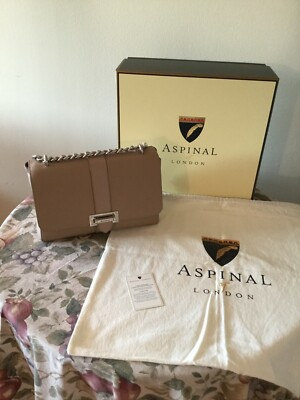 Aspinal of London Large Lottie Bag Soft Taupe Pebble