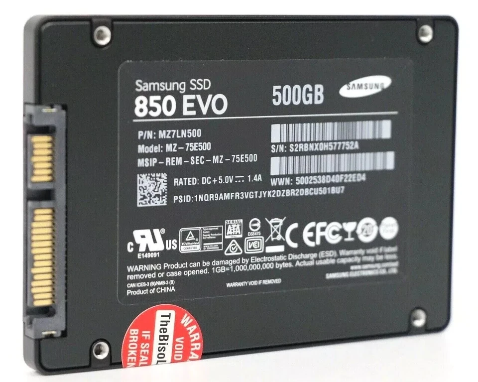 Samsung 850 EVO Solid State Drive SSD 2.5" 500 GB Sata III MZ-75E500 MZ7LN500 - Bild 2 von 4