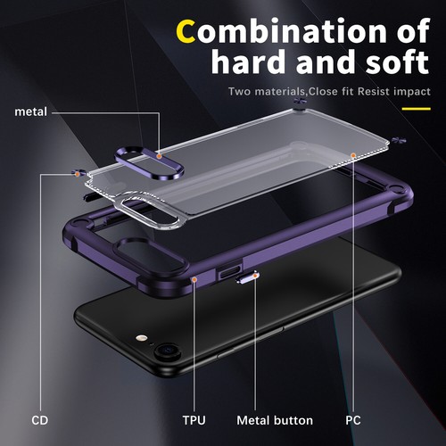 For Apple iPhone 7/8 iPhone 7/8 Plus Shockproof Soft Hard Case Protection Cover - Picture 10 of 41
