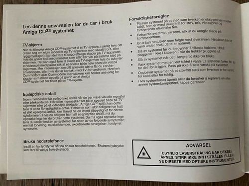 Amiga CD³² - Consumer information, , Commodore - Bild 8 von 9
