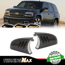 For 02-09 Chevy Trailblazer GMC Envoy  Front Side Mirror Turn Signal Lamps Smoke