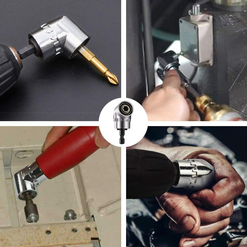 ADATTATORE ANGOLATO 105 GRADI - Estensione Per Cacciaviti E Trapano, Attacco 1/4" Esagonale, Per Spazi Stretti - Foto 6