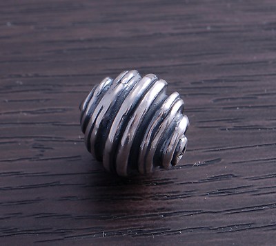 Sterling Silver Artistic Bead Swirl design 14mm (sold individually) DB4H