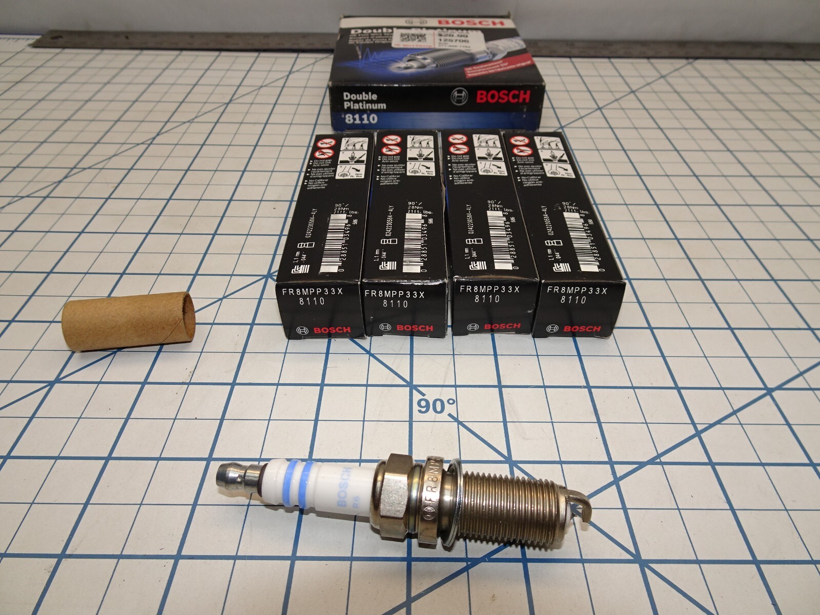 Bosch 8110 Spark Plug Platinum FR8MPP33X Set of 4 Plugs 