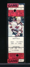 Jan 19 1986 Sabres @ Devils Ticket Paul Cyr & Paul Gagne 2 goals each
