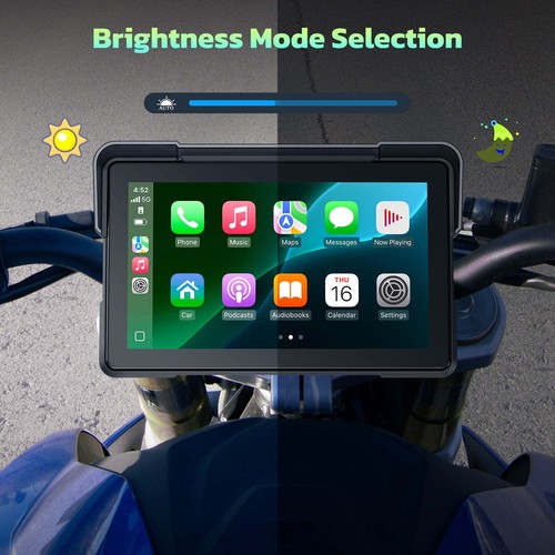 7 Zoll Carplay Bildschirm für Motorrad Wireless Moto CarPlay Android Auto GPS - Bild 3 von 7