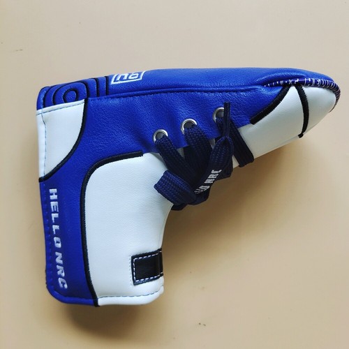 Blue Shoelace Design Golf Club Blade Putter Head Cover with Magnetic Closure - Picture 2 of 6