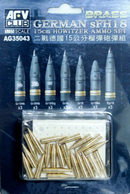 Kit Modèle AFV Club 1/35 German 120mm Ammo Set (A) En Aluminium - Maquette Militaire
