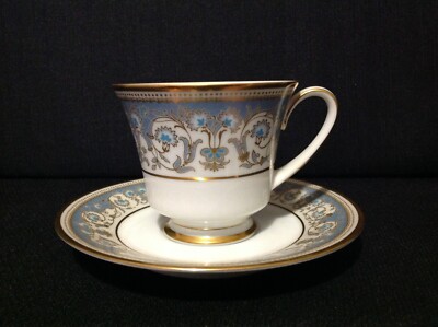 Noritake Polonaise 2045 One (1) Footed Tea Cup & Saucer Set Mult