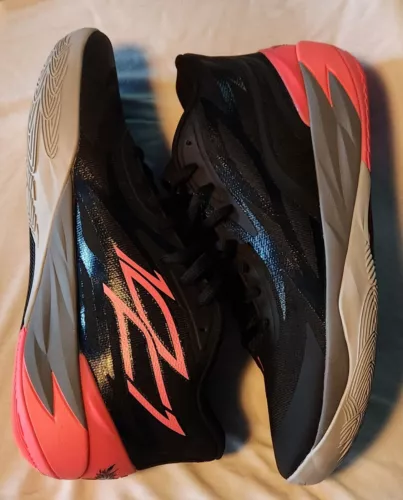 Size 13 - PUMA MELO MB.02 BLACK/GREY/SUNSET PINK Flare - 378287-01