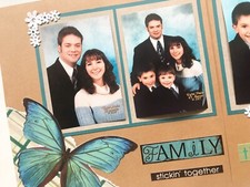 Family Scrapbook Pages, 12 by 12 Family Pages, Family Heritage Premade Layouts