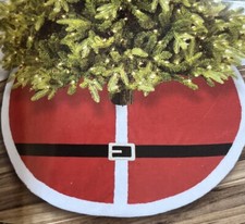 NEW 48 Christmas Tree Skirt - Red w/ Black Belt Santa Suit - Santa s Workshop