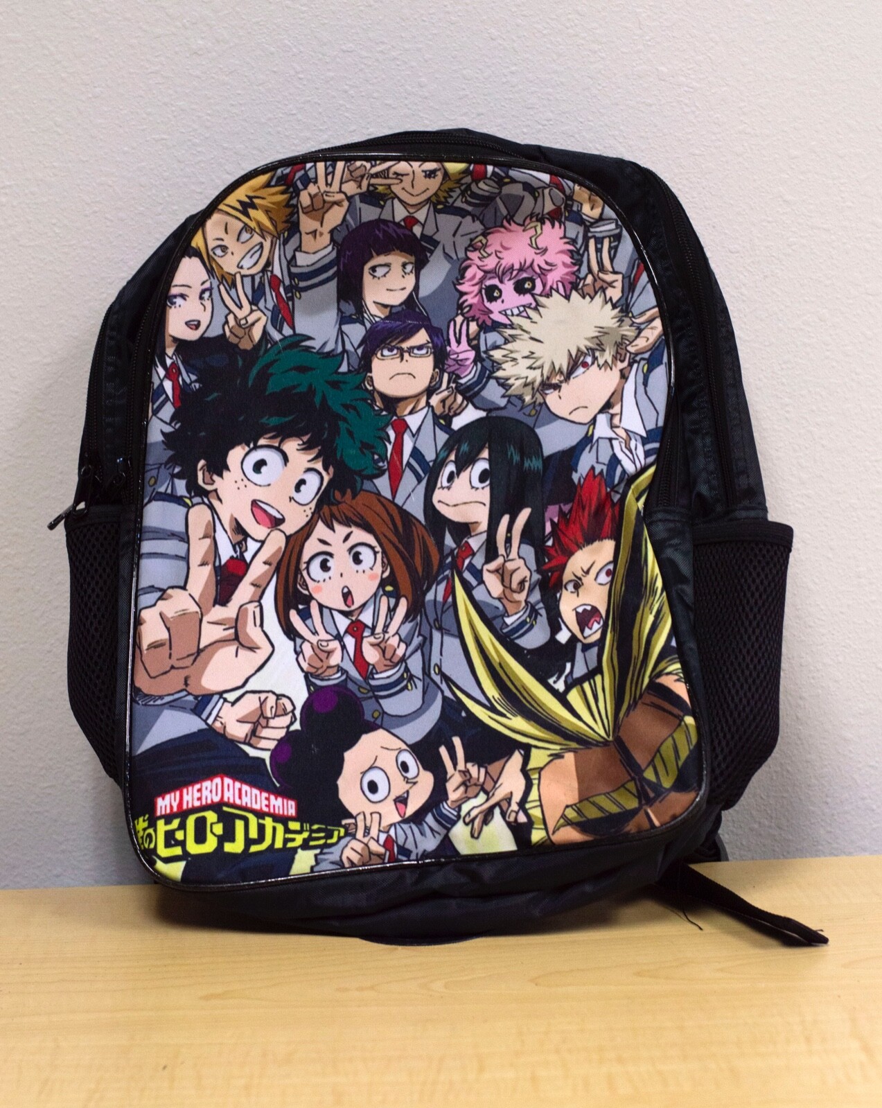 my hero academia backpack characters peace sign b… - image 1