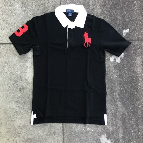 Polo Ralph Lauren Shirt XL (18-20) Youth Rugby Short Sleeve Black #3 - Picture 9 of 9