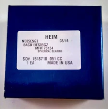 RBC HEIM NE05ESGZ AEROSPACE STAINLESS .3125 BORE SELF LUBE SPHERICAL BEARING
