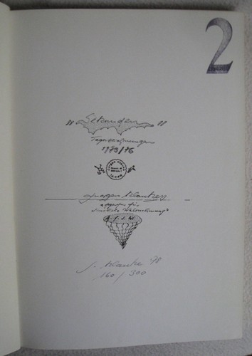 JURGEN KLAUKE - SEKUNDEN. TAGESZEICHNUNGEN 1975/76 - SIGNED / FIRMATO NUMERATO - Foto 3 di 24